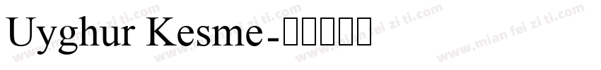 Uyghur Kesme字体转换